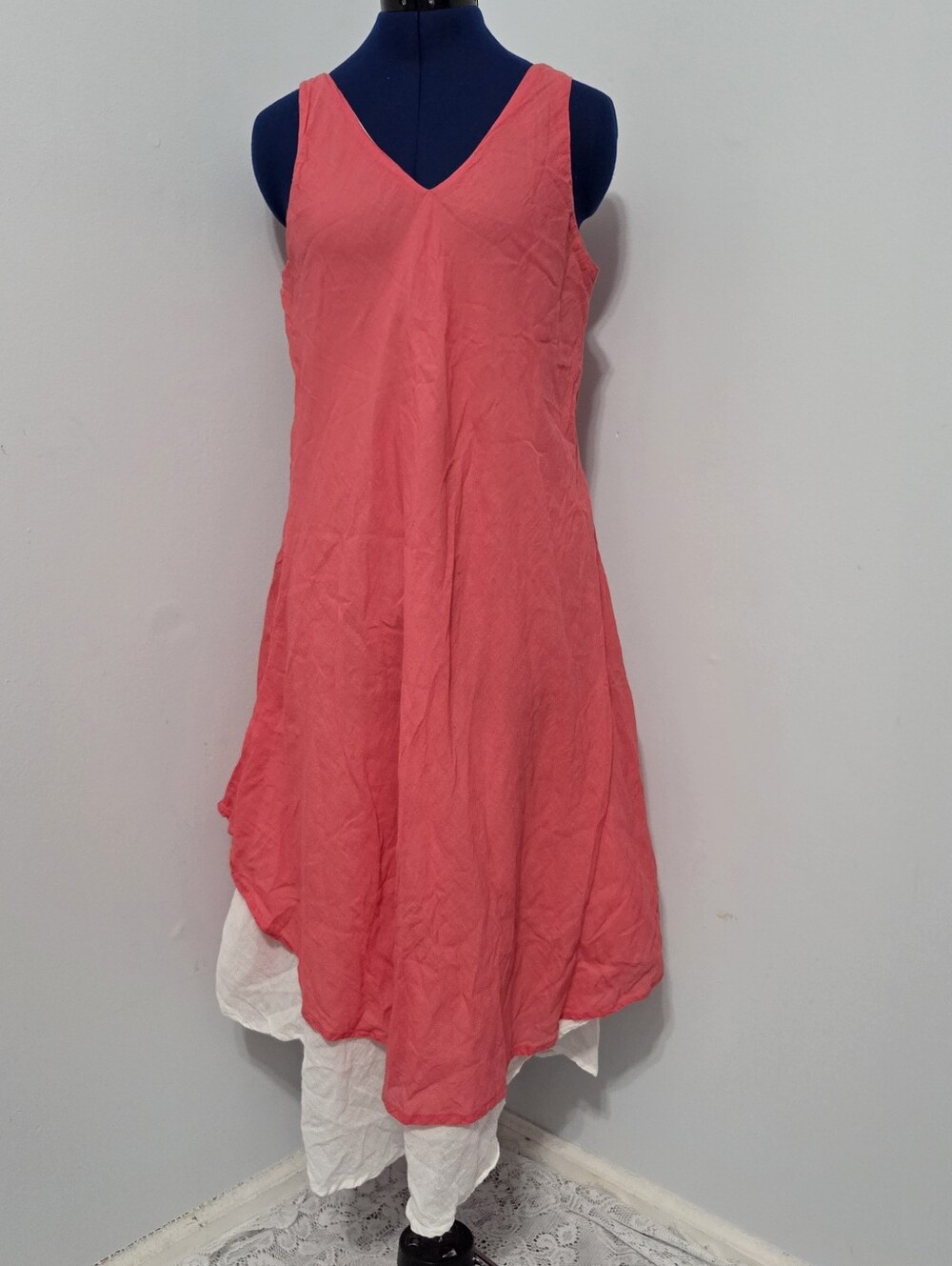 Pink Asymmetrical Cotton Dress Size M